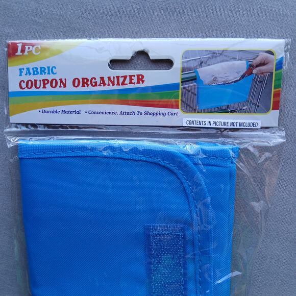 Other - Fabric Coupon Organizer new in original packaging blue hook and loop closure
